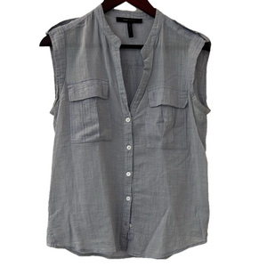 Women's Gray Sleeveless Top